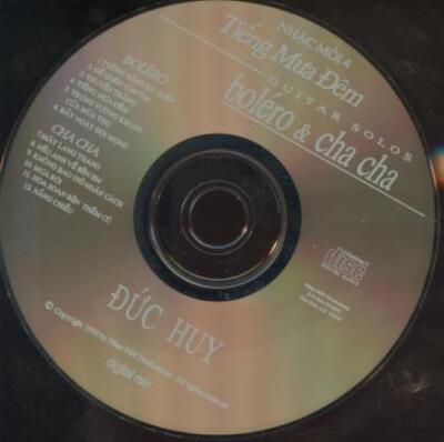 Tieng Mua Dem: Bolero & Cha Cha: Guitar Solos MUSIC AUDIO CD Moi 1990 VIETNAMESE