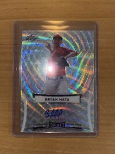 2017 Leaf Metal Draft BRYAN MATA Silver Wave Prismatic Auto RC RED SOX