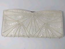 Vintage LA Regale Ltd Ivory Beaded Clutch Purse Evening Clutch Made In Japan