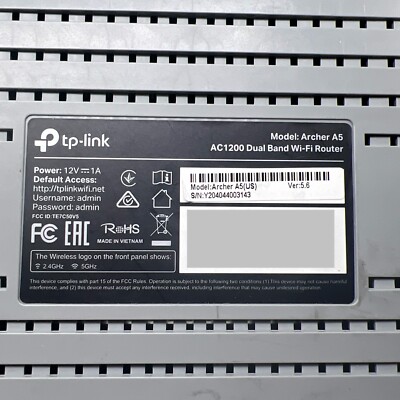 Point d'accès WiFi TP-LINK AC1200 Mbps - Archer A5 2,4G et 5G Point d'accès WiFi TP-LINK AC1200 Mbps - Archer A5 2,4G et 5G