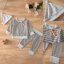 Infants Kids Baby Boys Clothes Pullover Sweaters Tops Trouser Pants Outfits Set