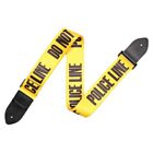 <!--F#f_0-->Guitar Strap Acoustic Electric Leather End Police Line Do Not Cross - 100% Poly<!--F/-->