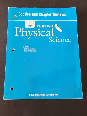 Physical Science Textbook 8th Grade Holt