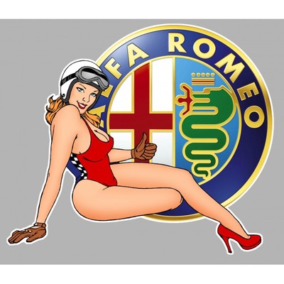 Alfa Romeo right pin up right vinyl sticker laminated