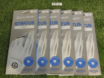 6 TaylorMade Stratus Tech Womens Large Golf Gloves Worn on Left Hand New