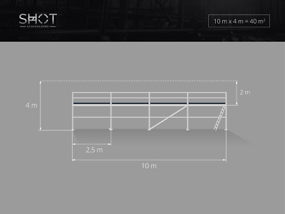 4x10m Skele Scaffolding scaff 74 Stahlgerüst Arbeitsgerüst Schnelle Lieferung