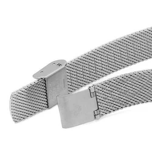 BRAND NEW EMPORIO ARMANI AR11319 MOP GLITZ DIAL SILVER MESH BAND WOMEN'S WATCH - Picture 9 of 10