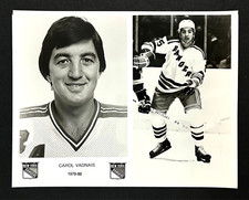 1979-80 New York Rangers Carol Vadnais Hockey NHL Defenseman Vintage Promo Photo