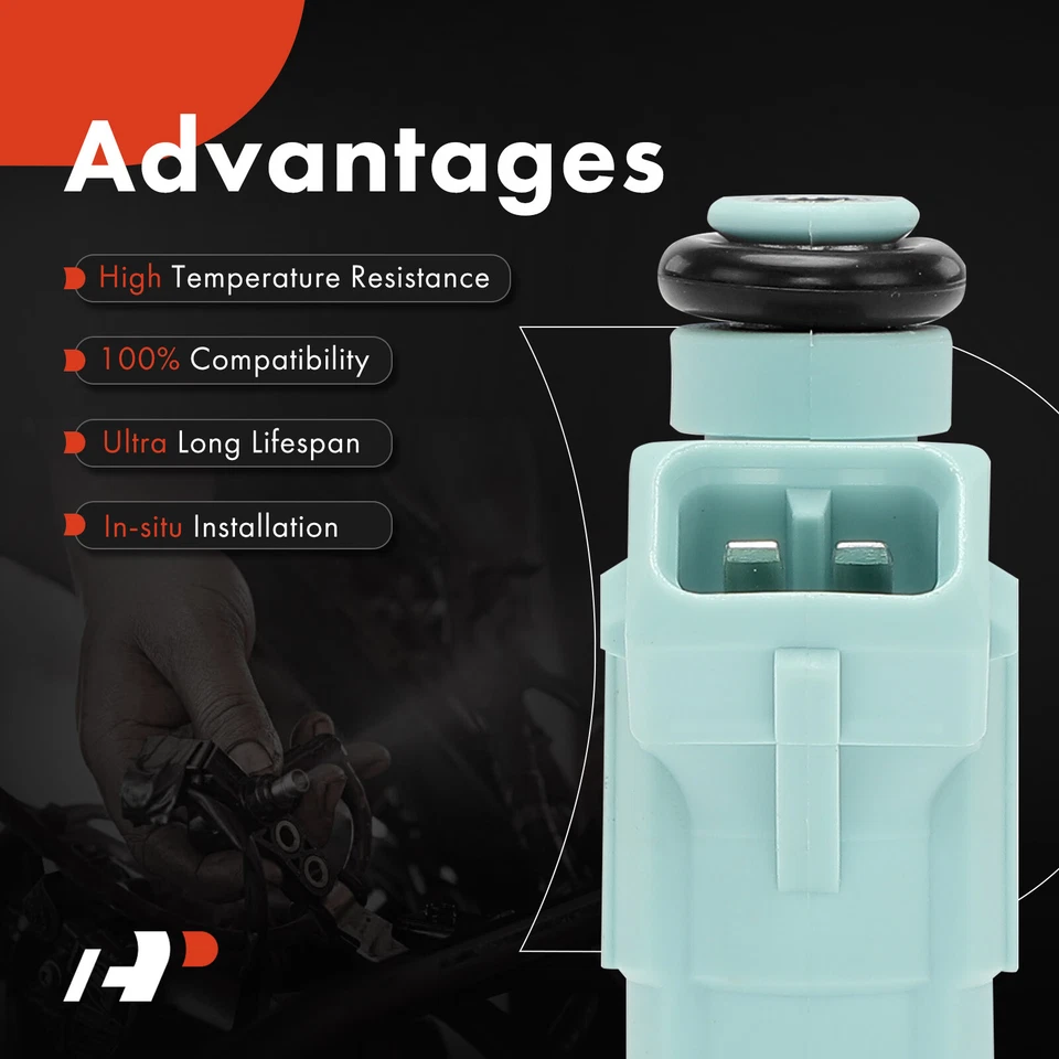 8x Inyector de combustible para Mercedes-Benz ML55 AMG W163 2000-2003 E55 W210 SLK55 5,5 L Foto 4 de 4