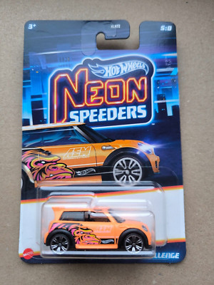 Hot Wheels HW 2024 NEON SPEEDERS HLH72 MINI COOPER S CHALLENGE ORANGE 5/8 5:8
