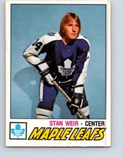 VINTAGE HOCKEY CARD OPC 1977 TORONTO MAPLE LEAFS STAN WEIR  NO7
