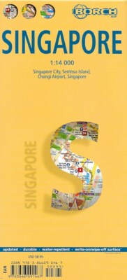 Map of Singapore, by Borch Maps