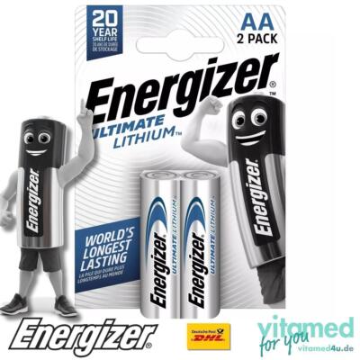 1x ENERGIZER AA ULTIMATE LITHIUM L91 BATTERIES 2BL 1.5V MIGNON 