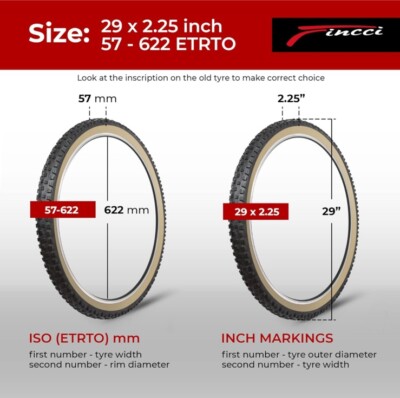 Fincci Maori MTB-Reifen 29x2.25 Zoll – Faltbar, 60 TPI, Mit Nylon-Pannenschutz
