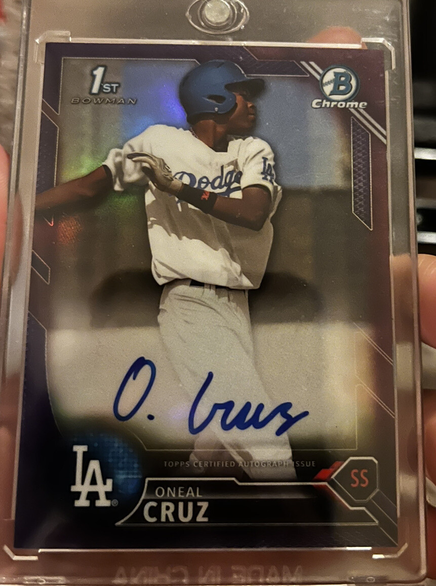 2016 1st Bowman Chrome Oneil Oneal Cruz Purple Refractor Auto /250