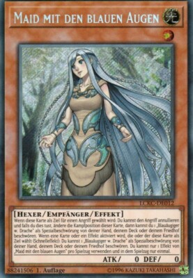 yugioh 1x maid with blue eyes LCKC-DE012 SECRET RARE 1 EDITION GERMAN