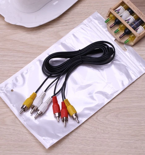 3RCA to 3 RCA Plug Adapter Audio Video Cable Cord Camcorder DVD VCD PC STB to TV