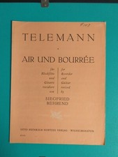 Telemann Air And Bourree For The Classical Guitar Rare Vintage Sheet Music