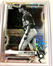 2021 Bowman Chrome #BCP-202- LUIS MEDINA Black&White Mini Diamond RC SP