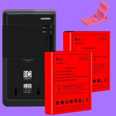 2x 4500 mAh Battery Multi Function Charger Bracket for Alcatel Linkzone 2 MW43TM