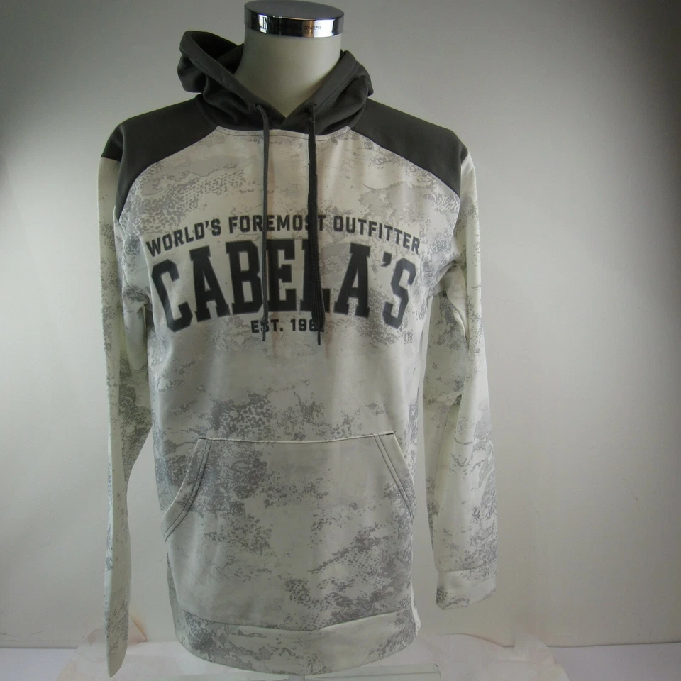 Cabela's Camouflage Sweatshirt Size SP Hunting Spell Out Logo Pullover Hooded - Image 2 of 4