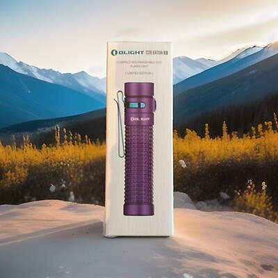 Olight S2R Baton II Purple Limited ED Rechargeable Flashlight, 1150 Lum