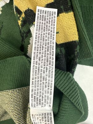 Goofy XL Walt Disney Green Knit Sweater Pullover 