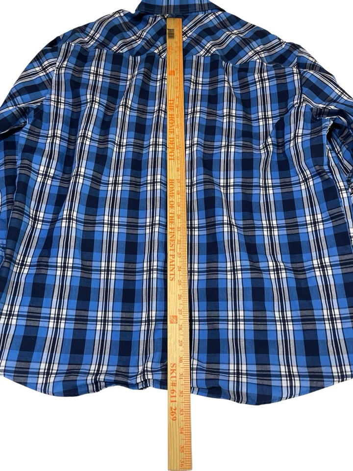 Gioberti Italia Para hombres Western Pearl Broches Azul Cuadros 3XL USADO EN EXCELENTE ESTADO WesternCore Foto 4 de 4