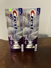 Set of 2 Crest 3D White Brilliance toothpaste 4.6 Ounce. Luminous Purple