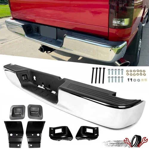 Chrome Rear Step Bumper Assembly For 2002-2008 Dodge Ram 1500/2500/3500 03-09