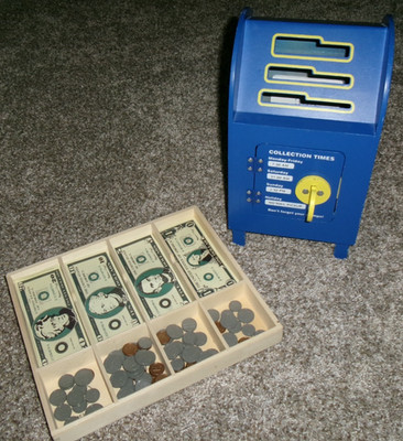 Melissa and Doug Stamp and Sort Mail Center & Dollar/Cents Cash Drawer w/ Money