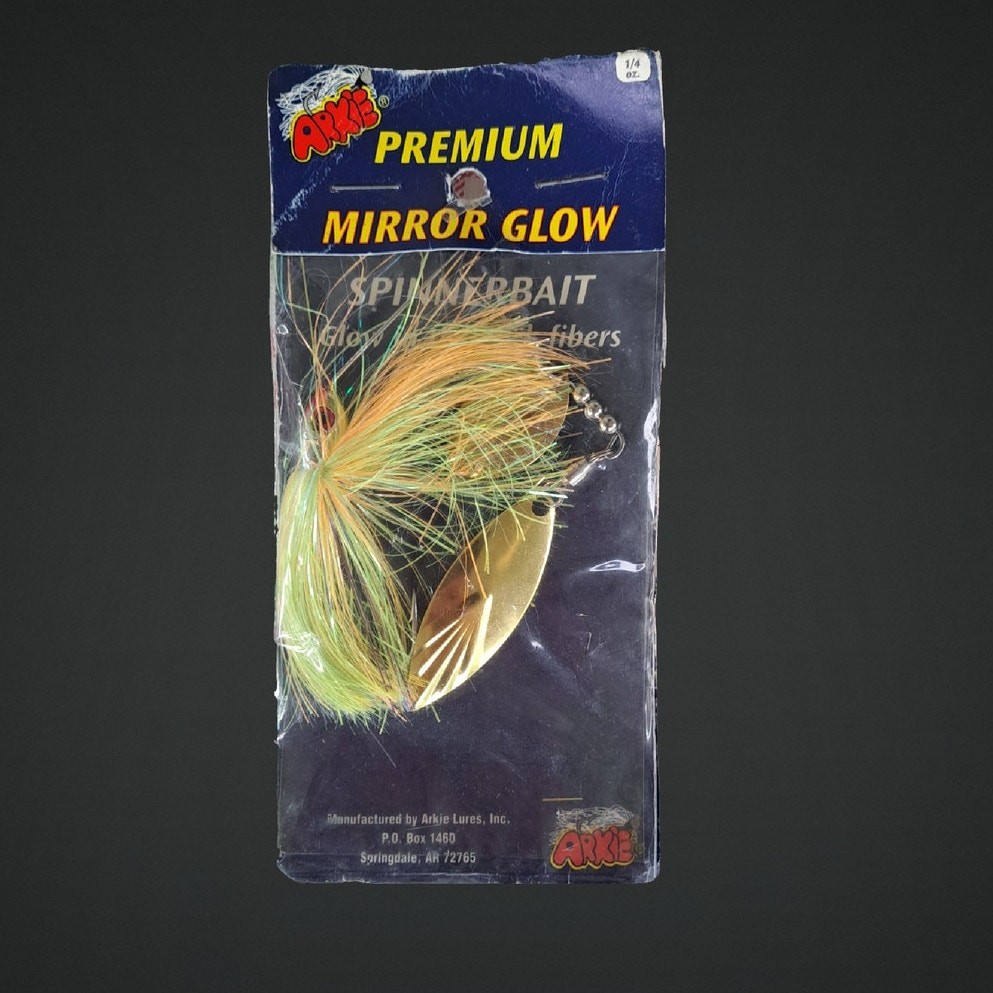 New Rare Vintage Arkie Premium Mirror Glow Spinnerbait