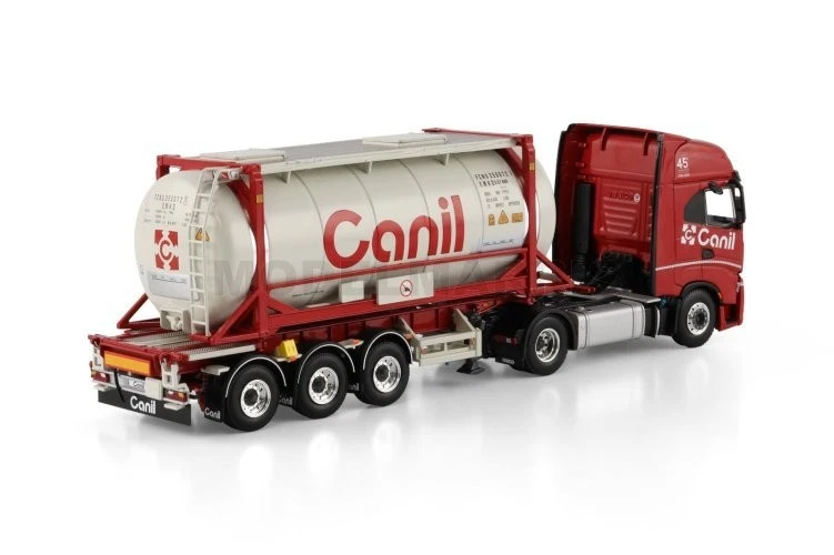 WSI 02-3688 Canil Iveco S-way 4x2 + 30ft tank container trailer 1/50 - Immagine 4 di 4