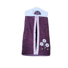 Lambs Ivy Plumberry Nursery Purple Corduroy Diaper Stacker