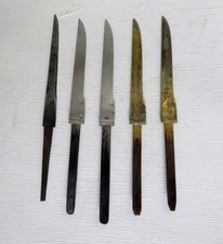 Cinq lames de couteaux Cardeilhac / japonais / anonyme vers 1900 curiosité