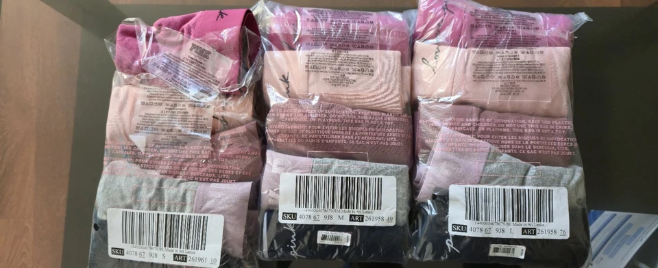 Victoria Secret ROSA Boyshort Shortie Bragas Ropa Interior Algodón Multicolor Talla 3 Foto 2 de 4