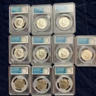 1965 -1969 Kennedy Half Dollar Silver 50C Coin Lot.  Uncirculated And Slabbed!