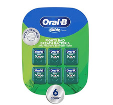 6 Pack Oral B Glide Dental Floss W/ Scope Flavor Total 787 Feet  40m Mint Floss