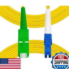 Fibergaga 1M 3ft OS2 LC/UPC to SC/APC Single Mode Duplex Fiber Patch Cable 9/125