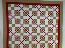 9 naszywek czerwono-białe, nowa bawełna 62,25 x 62,25 cala