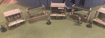 Fantasy Market Stalls Furniture Terrain for D&D   Tabletop RPG Exterior Scenery