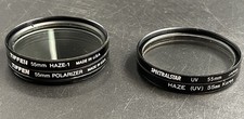Lot 4-55 mm Camera Filters-Tiffen Haze 1 and Polarizer, Spectralstar and Haze UV