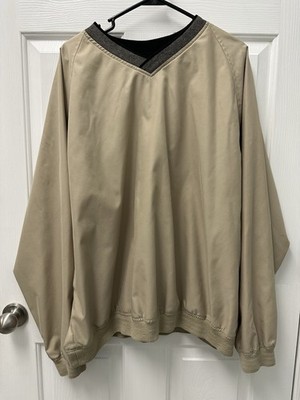 Ivy Crew V Neck Pullover Windbreaker Men s XL Stained Read