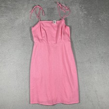 Old Navy Dress Womens S Pink Sundress Short Square Neck Strappy Pockets