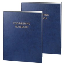 2 Pack Engineering Notebook 8" x 10" Engineer Graph Paper Notebook Blue Cover...
