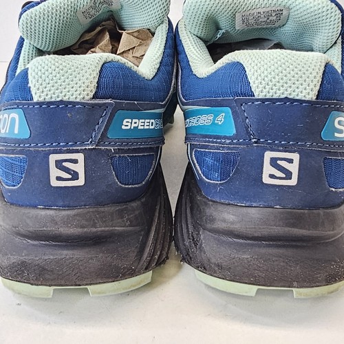 Salomon Speedcross 4 Womens Shoes Size 8 Blue Aqua Trail Running Outdoor - Picture 4 of 14