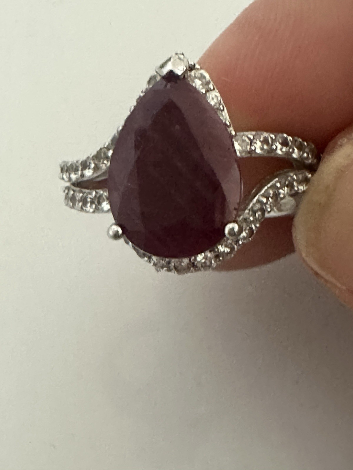 Rough Ruby DK925 Sterling Silver Ring size 8 - image 2