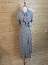 Laura Ashley Vintage Made in UK Viscose Floral Daisy Wrap Maxi Dress