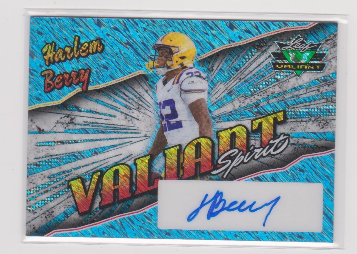 2025 Leaf Eclectic Valiant Spirit Harlem Berry Blue Autograph Auto 1/1 LSU