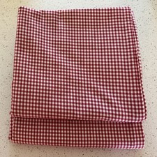 Pottery Barn Kids Red Gingham Curtain Panels Set Of 2 100 Cotton NWOT 44x84
